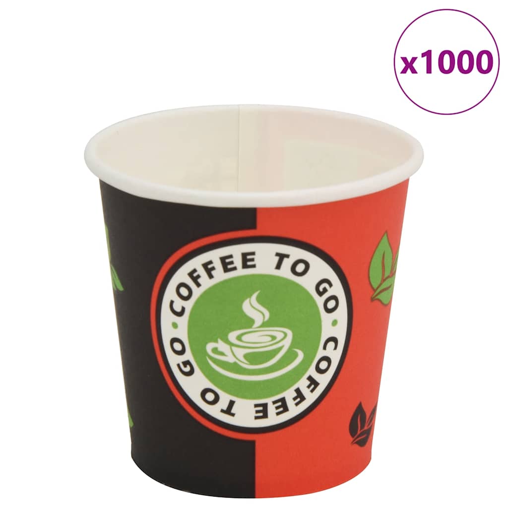 1000 Stk. Einweg-Kaffeebecher Pappe (4 Oz)