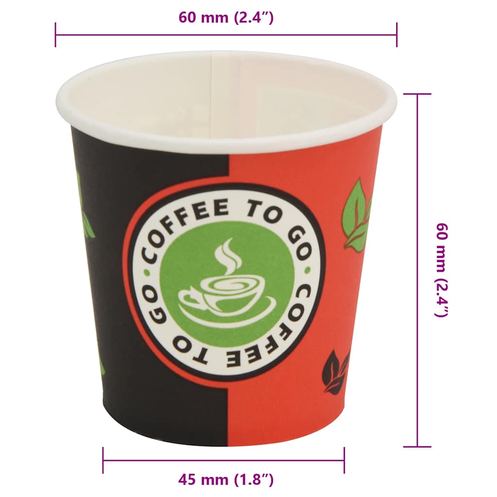 1000 Stk. Einweg-Kaffeebecher Pappe (4 Oz)