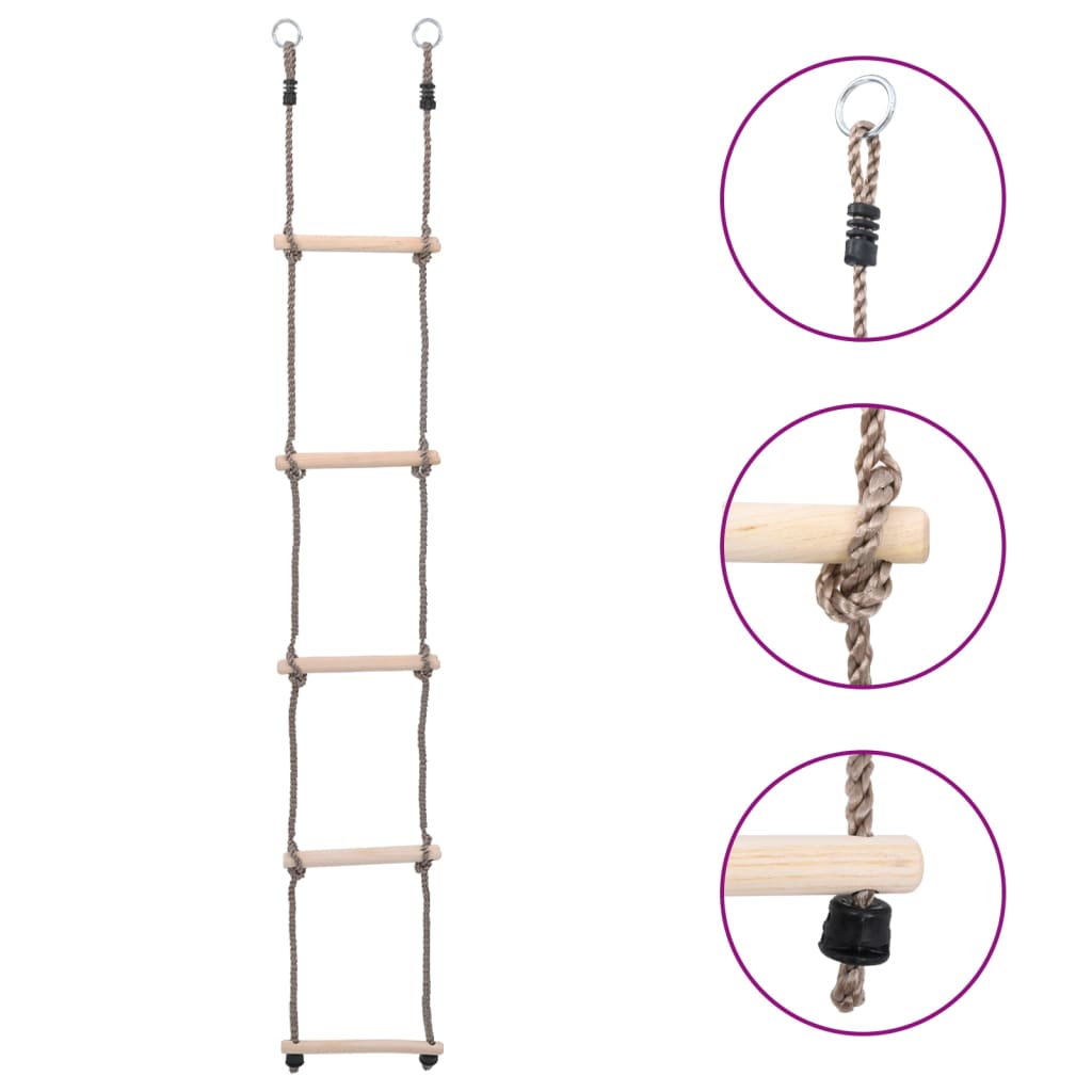 5-Stufen-Leiter 210 Cm Kiefer Massivholz