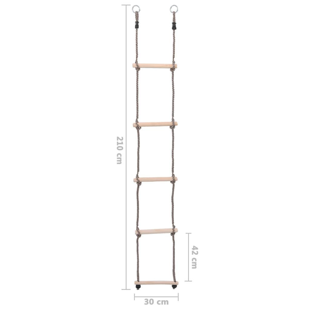 5-Stufen-Leiter 210 Cm Kiefer Massivholz