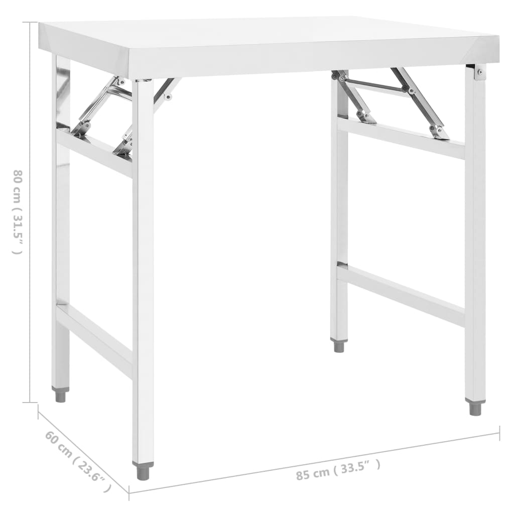 Küchen-Arbeitstisch Klappbar Edelstahl