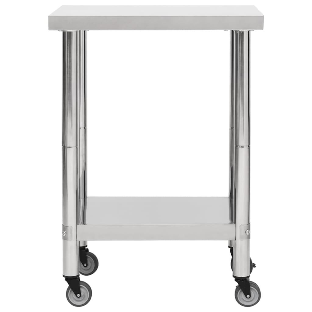 Küchen-Arbeitstisch Mit Rollen Edelstahl
