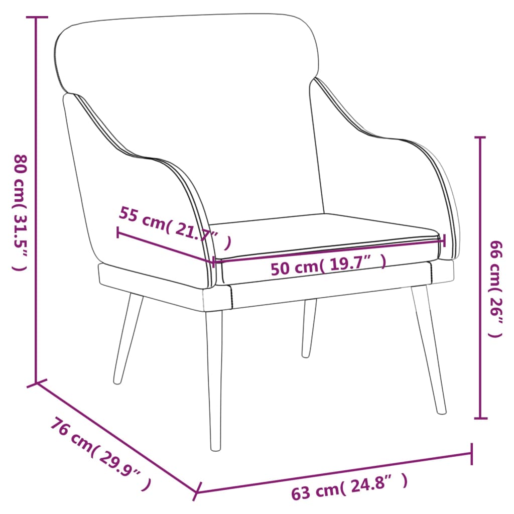 Sessel 63X76X80 Cm Kunstleder