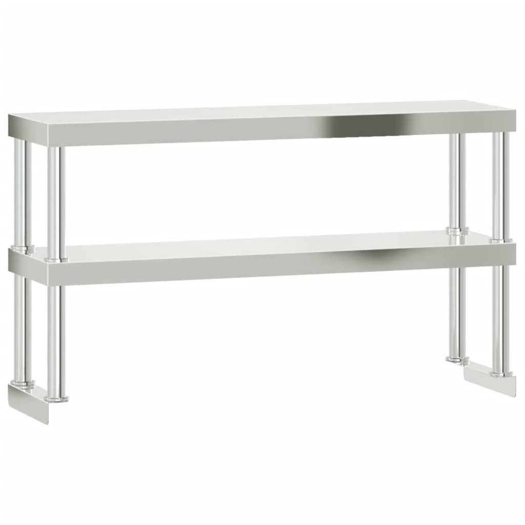 Küchen-Arbeitstisch Mit Aufsatzboard 110X55X150 Cm Edelstahl