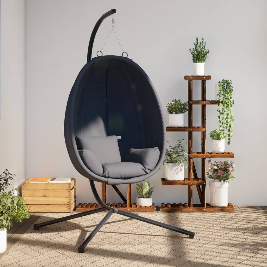 Hängesessel Ei-Design Mit Ständer Stoff Und Stahl