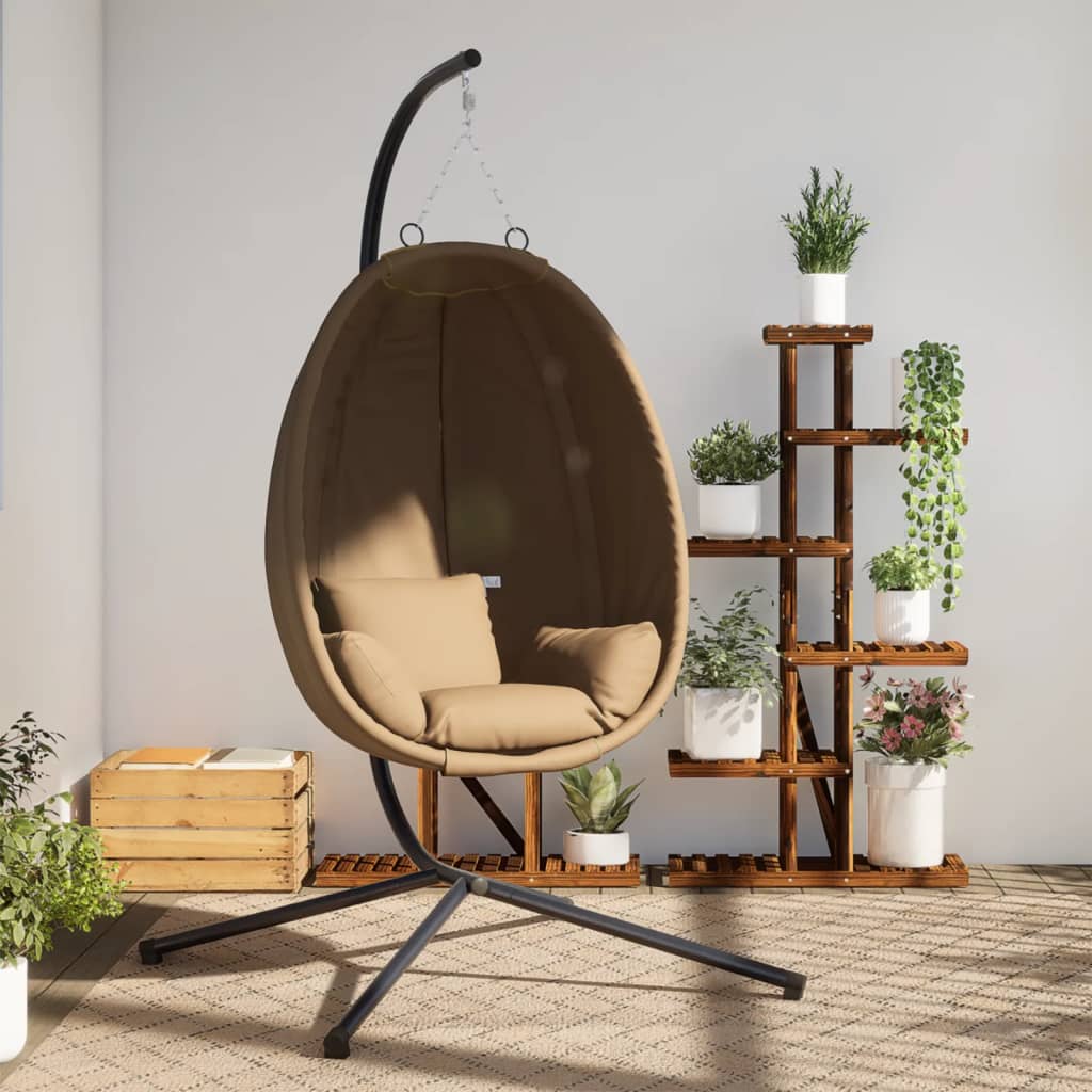 Hängesessel Ei-Design Mit Ständer Stoff Und Stahl