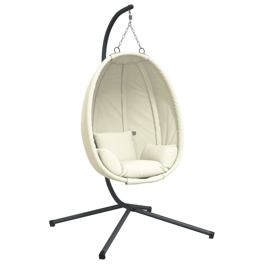 Hängesessel Ei-Design Mit Ständer Stoff Und Stahl