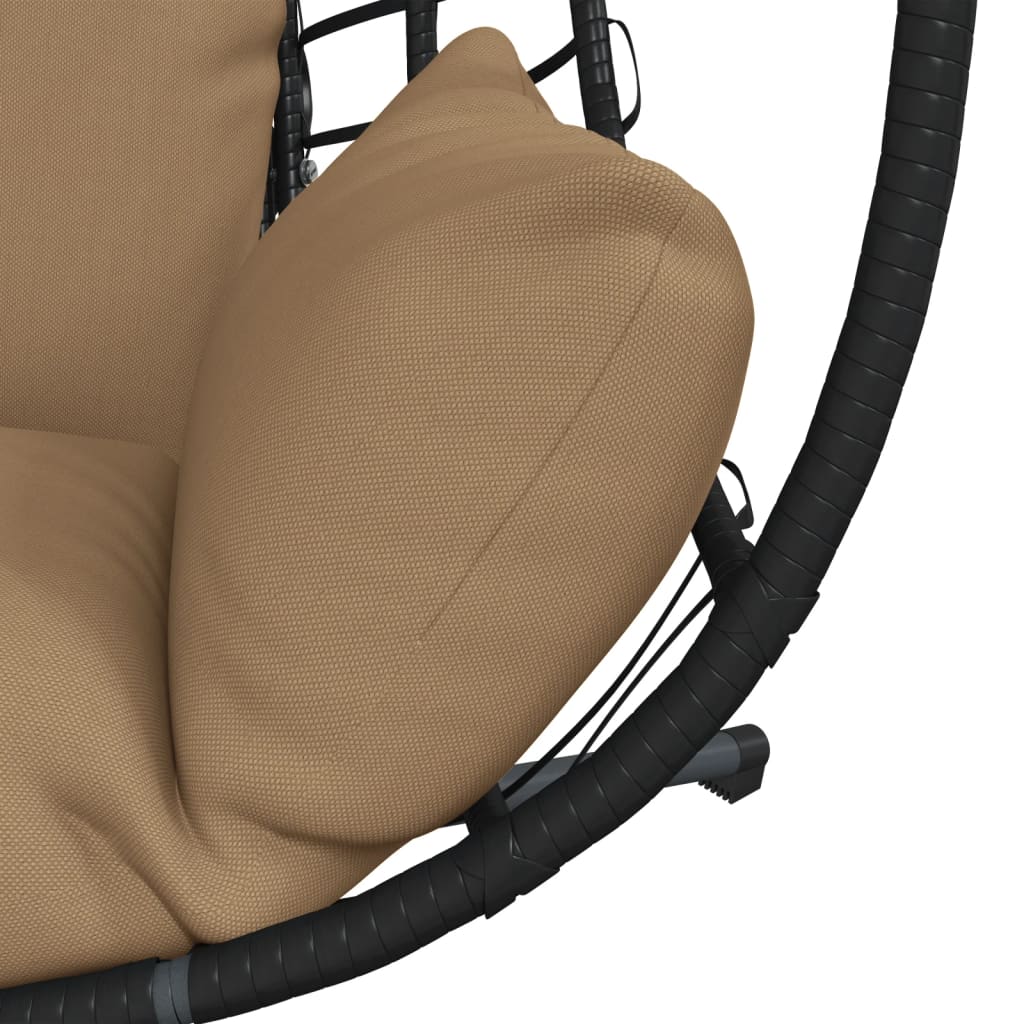 Hängesessel Ei-Design Mit Ständer Rattan Und Stahl