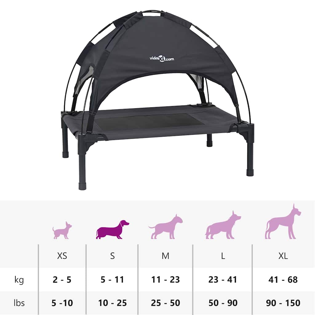 Erhöhtes Hundebett Mit Abnehmbarem Dach S Metall