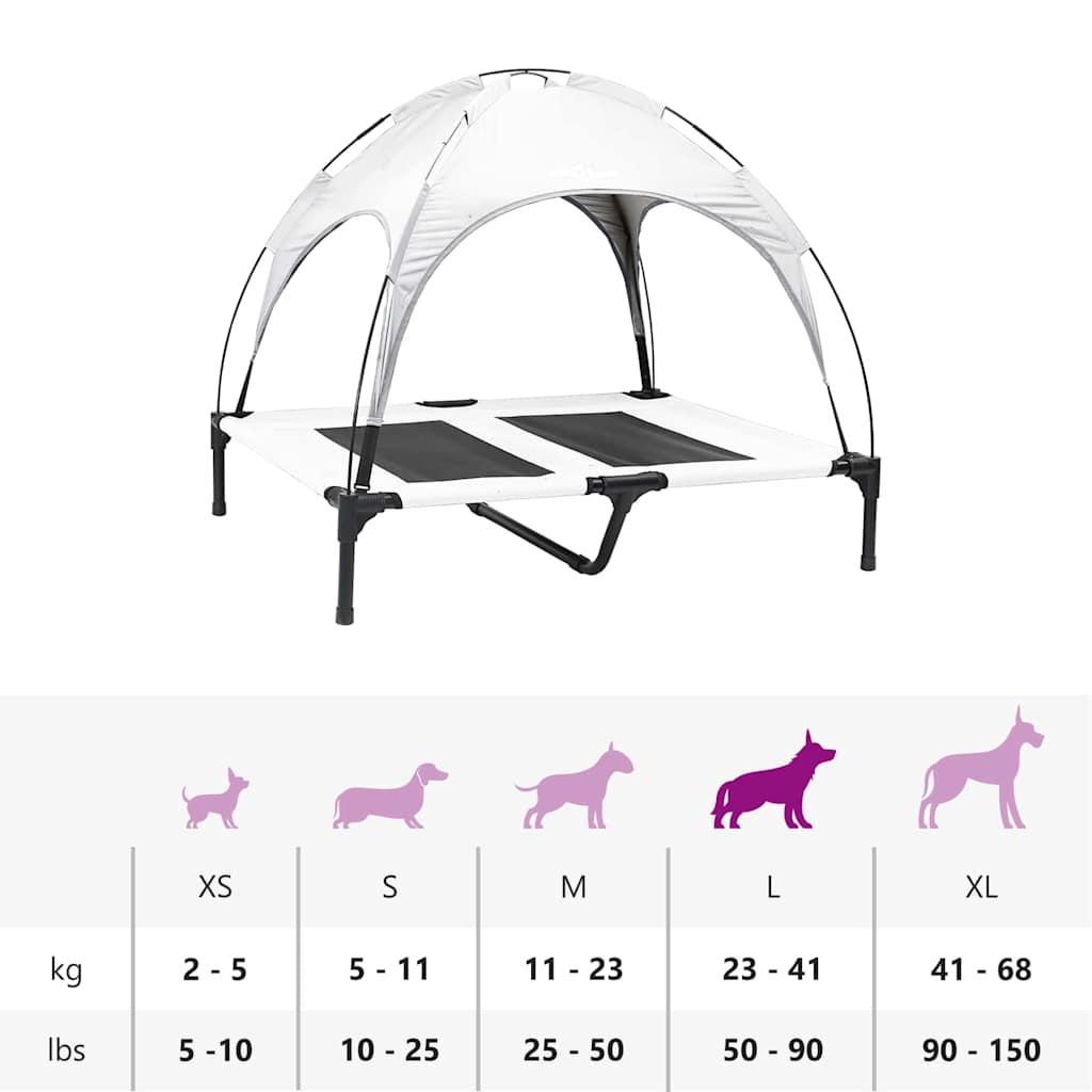 Höhenverstellbares Hundebett Mit Abnehmbarem Dach L Stahl