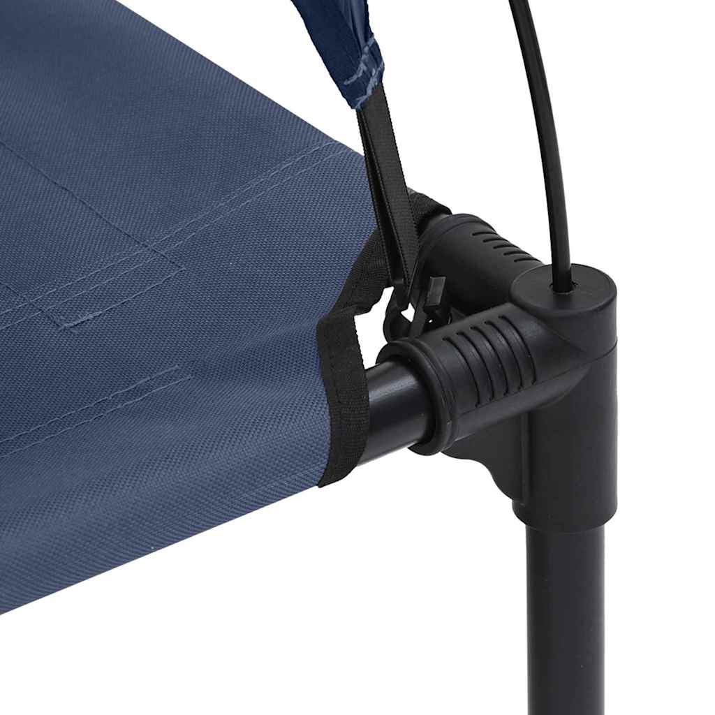 Erhöhtes Hundebett Mit Abnehmbarem Dach Marine Blau Xl Stahl
