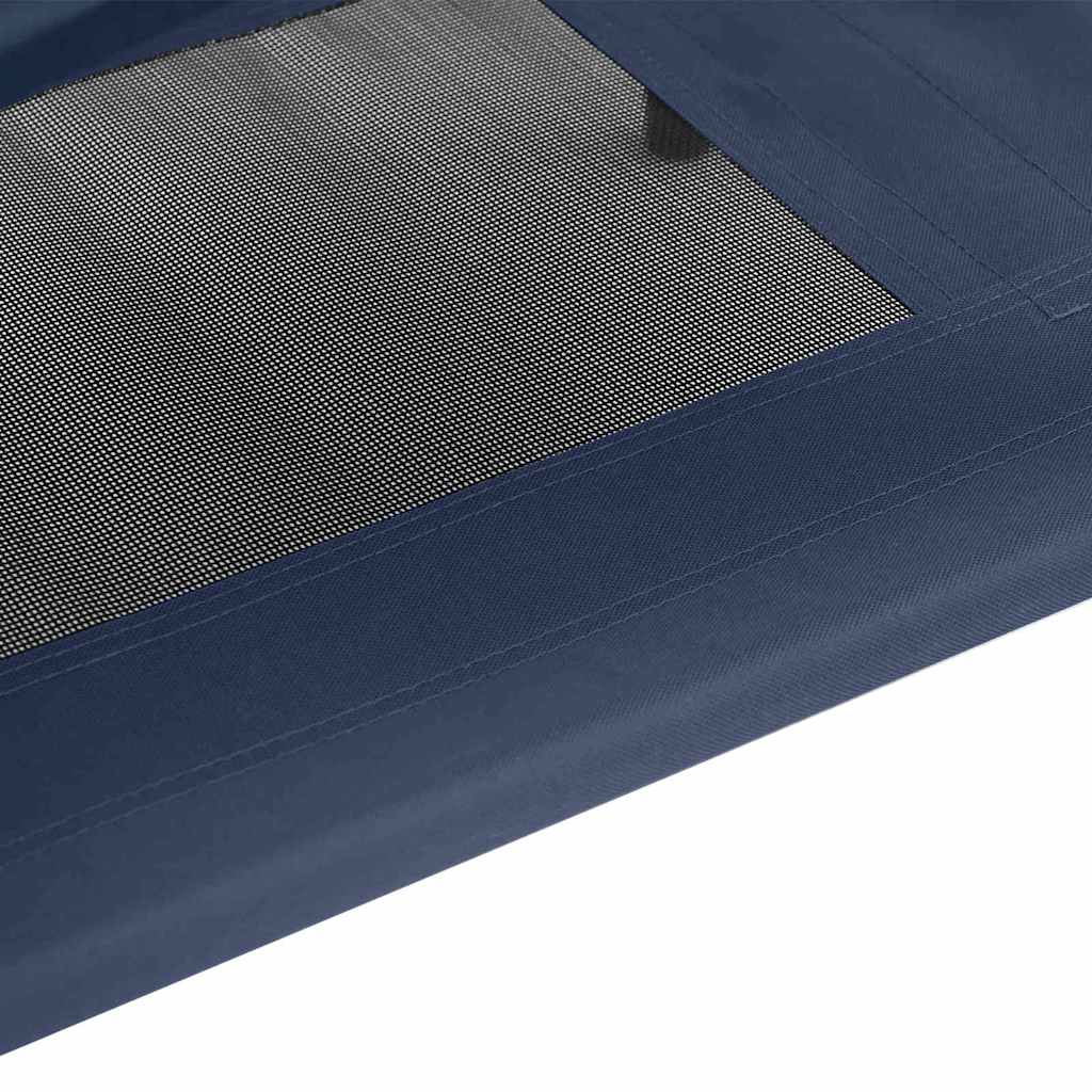 Erhöhtes Hundebett Mit Abnehmbarem Dach Marine Blau Xl Stahl