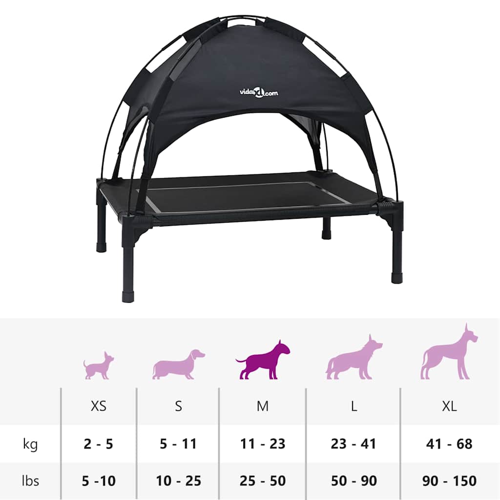 Erhoogtes Hundebett Mit Abnehmbarem Dach M Stahl