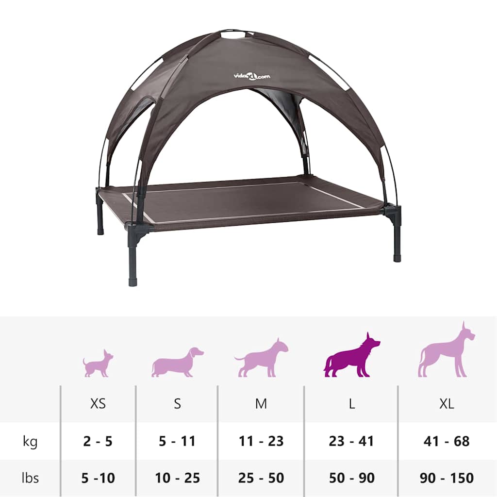 Erhöhtes Hunde-Bett Mit Abnehmbarem Dach L Stahl