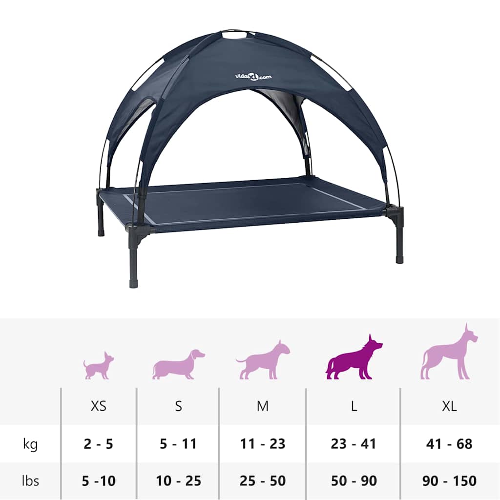 Erhöhtes Hundebett Mit Abnehmbarem Dach L Stahl