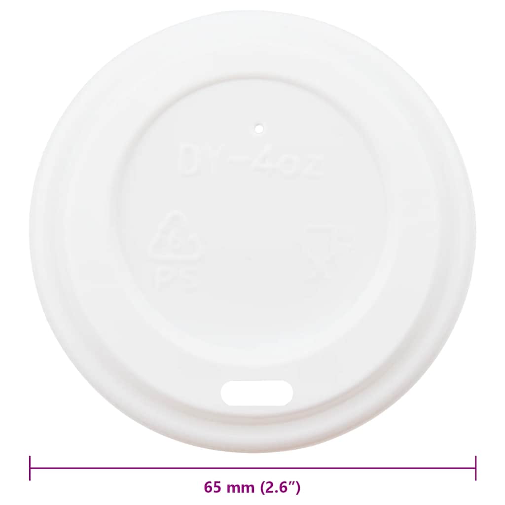 Deckel Für Pappbecher Ø 4Oz 1000 Stk. Weiß Kunststoff