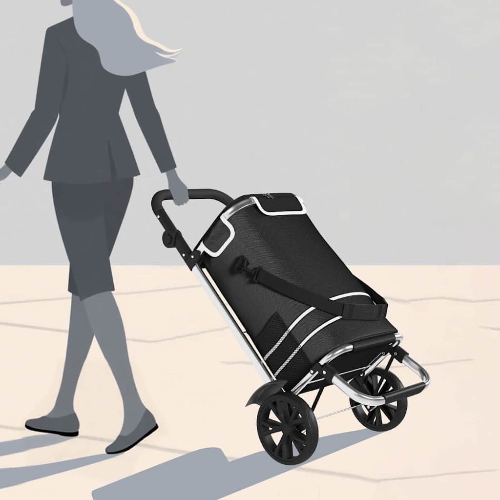 Einkaufstrolley Mit Rädern Und Verstellbarem Griff 40 L