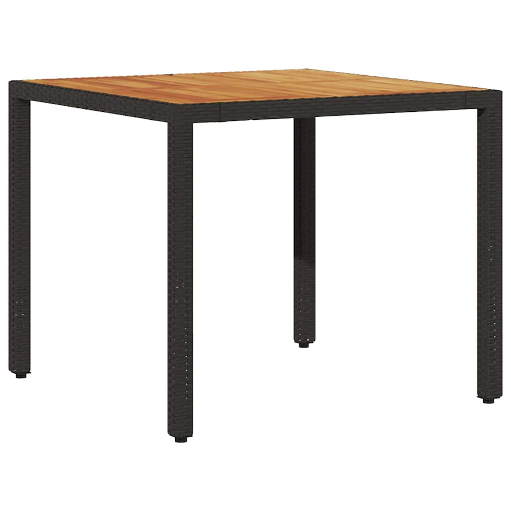 Essplatz Set Mit 3 Teilen Schwarz Holz Langlebig Patio-Möbel