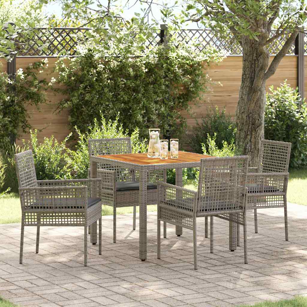 Essplatz Set Mit 3 Teilen Schwarz Holz Langlebig Patio-Möbel