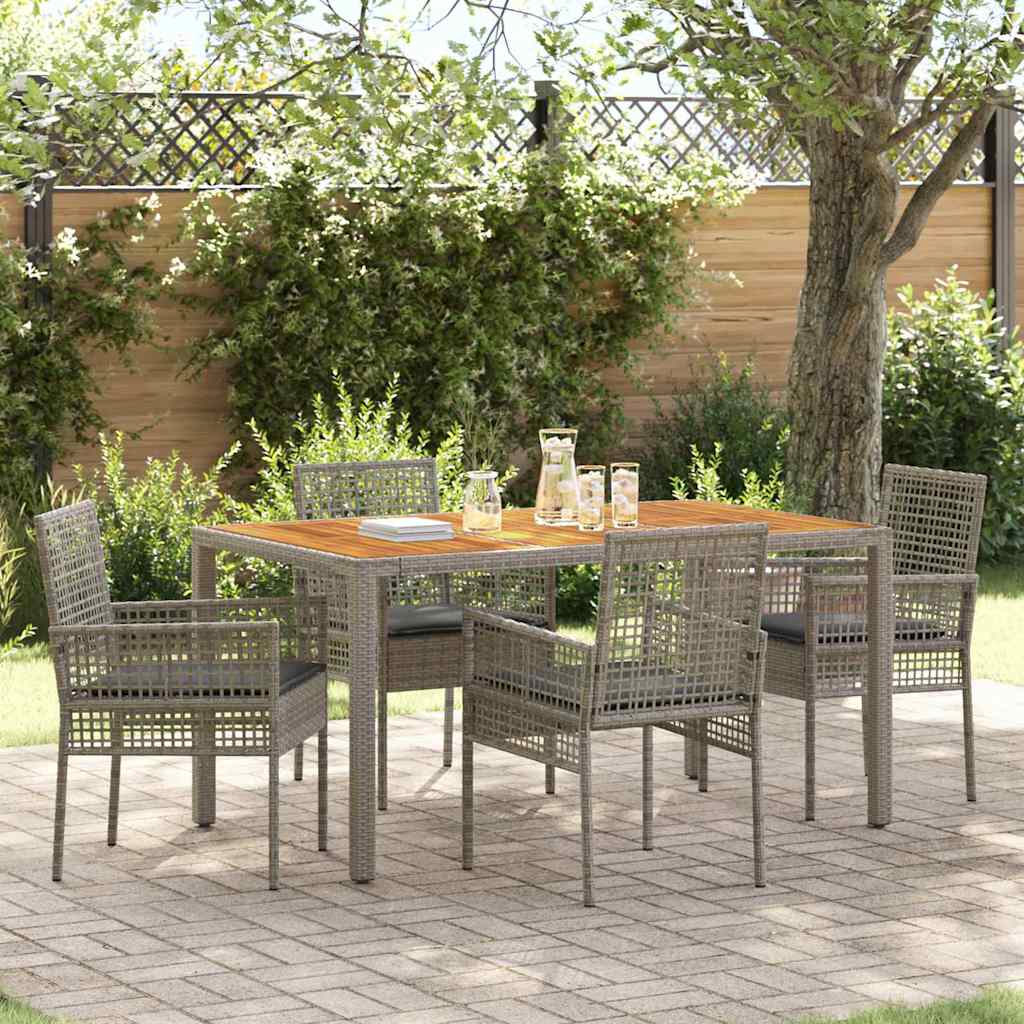 Essplatz Set Mit 3 Teilen Schwarz Holz Langlebig Patio-Möbel