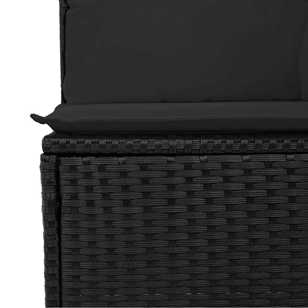 3-Teiliges Garten-Sofa-Set Mit Kissen Poly Rattan