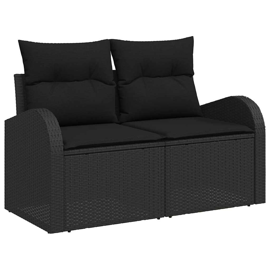 4-Teiliges Garten Sofa Set Mit Kissen Poly Rattan