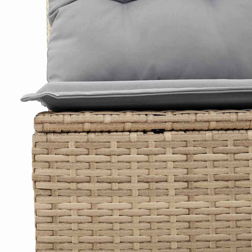 5-Teilige Garten-Sofa-Set Mit Kissen Schwarz Poly-Rattan
