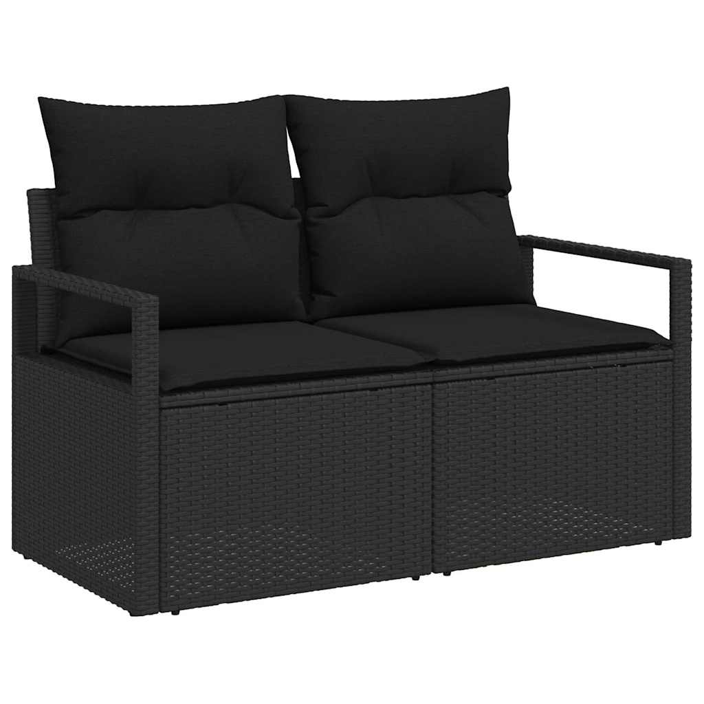 4-Teiliges Garten-Sofa-Set Mit Kissen In Aus Poly Rattan.