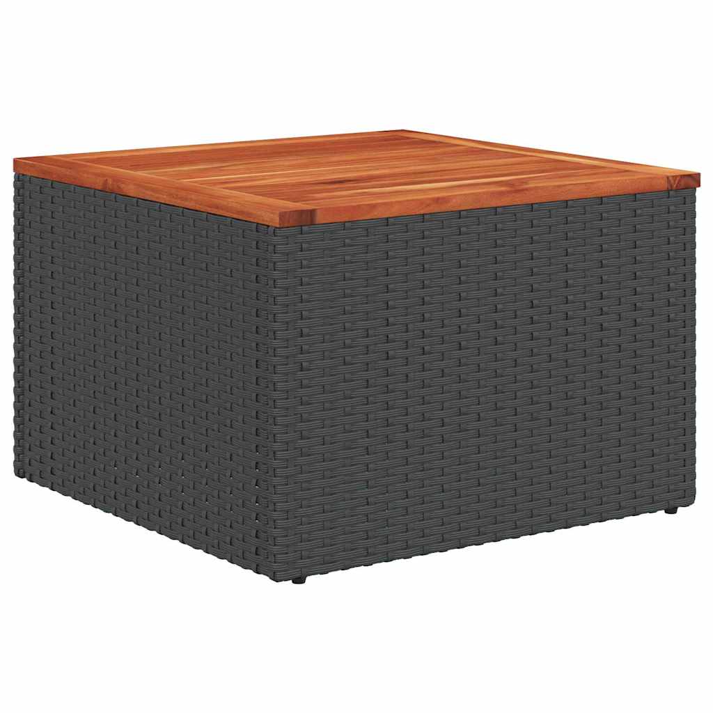 11-Teiliges Garten Sofa Set Mit Kissen Poly Rattan Akazie