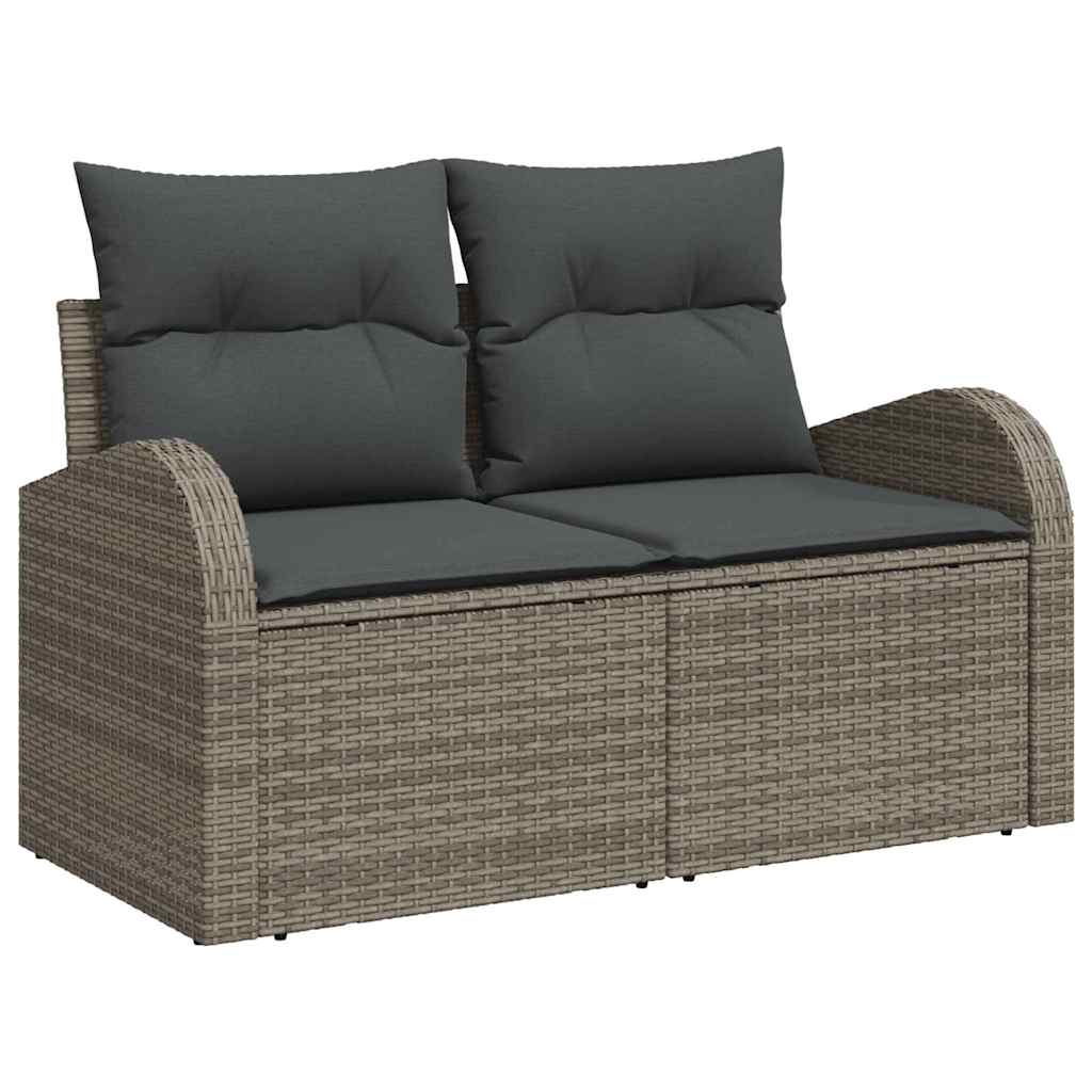 10-Teiliges Garten Sofa Set Mit Kissen Poly Rattan