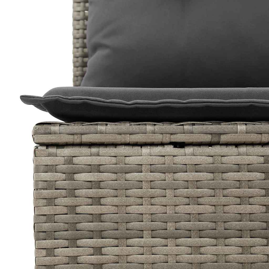 10-Teilige Garten Sofa Set Mit Kissen Poly Rattan