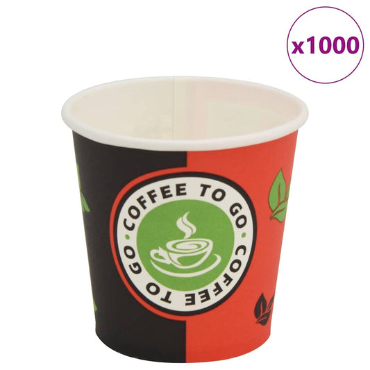 1000 Stk. Einweg-Kaffeebecher Pappe (4 Oz)