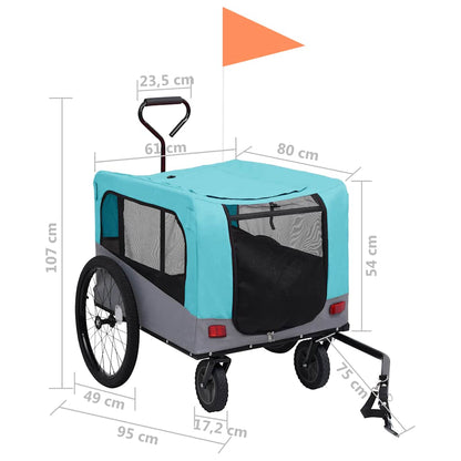 2-In-1 Fahrradanhänger Für Hunde Und Buggy