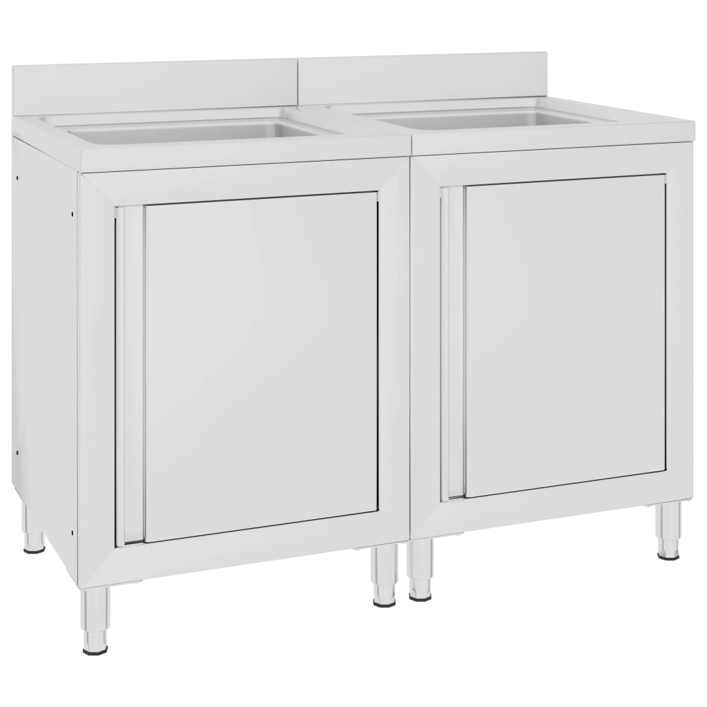 Gastro-Spülenunterschrank 60X60X96 Cm Edelstahl