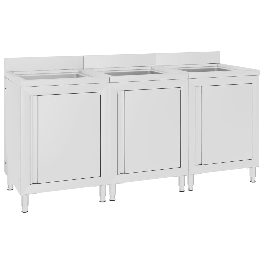 Gastro-Spülenunterschrank 60X60X96 Cm Edelstahl