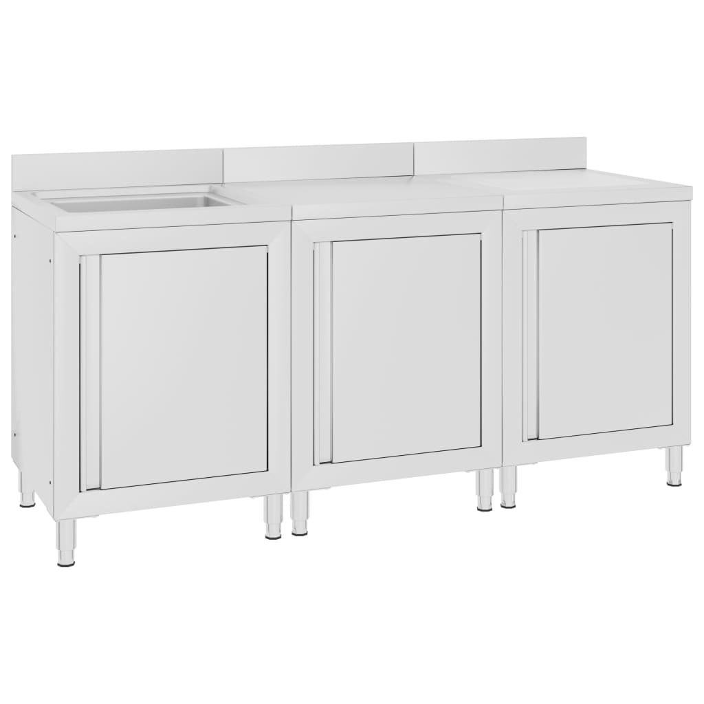 Gastro-Spülenunterschrank 60X60X96 Cm Edelstahl