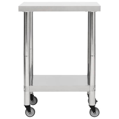 Küchen-Arbeitstisch Mit Rollen Edelstahl