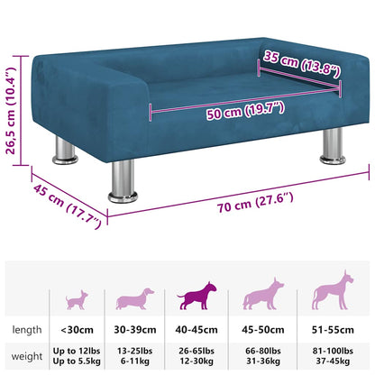 Hundebett 70X45X26,5 Cm Samt