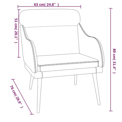 Sessel 63X76X80 Cm Samt