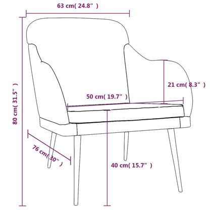 Sessel 63X76X80 Cm Samt