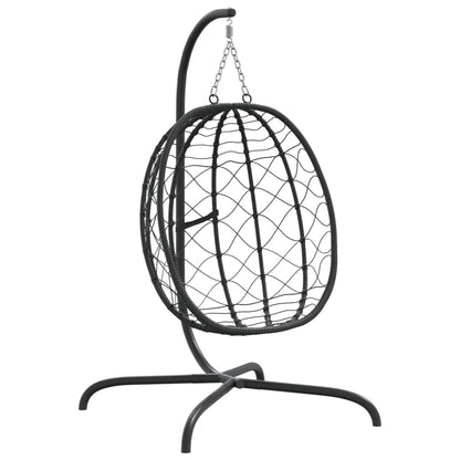 Hängesessel Ei Mit Kissen Poly Rattan & Stahl