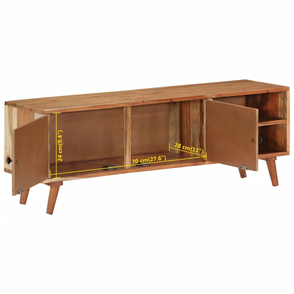 Tv-Schrank 112X30X40 Cm Massivholz Akazie