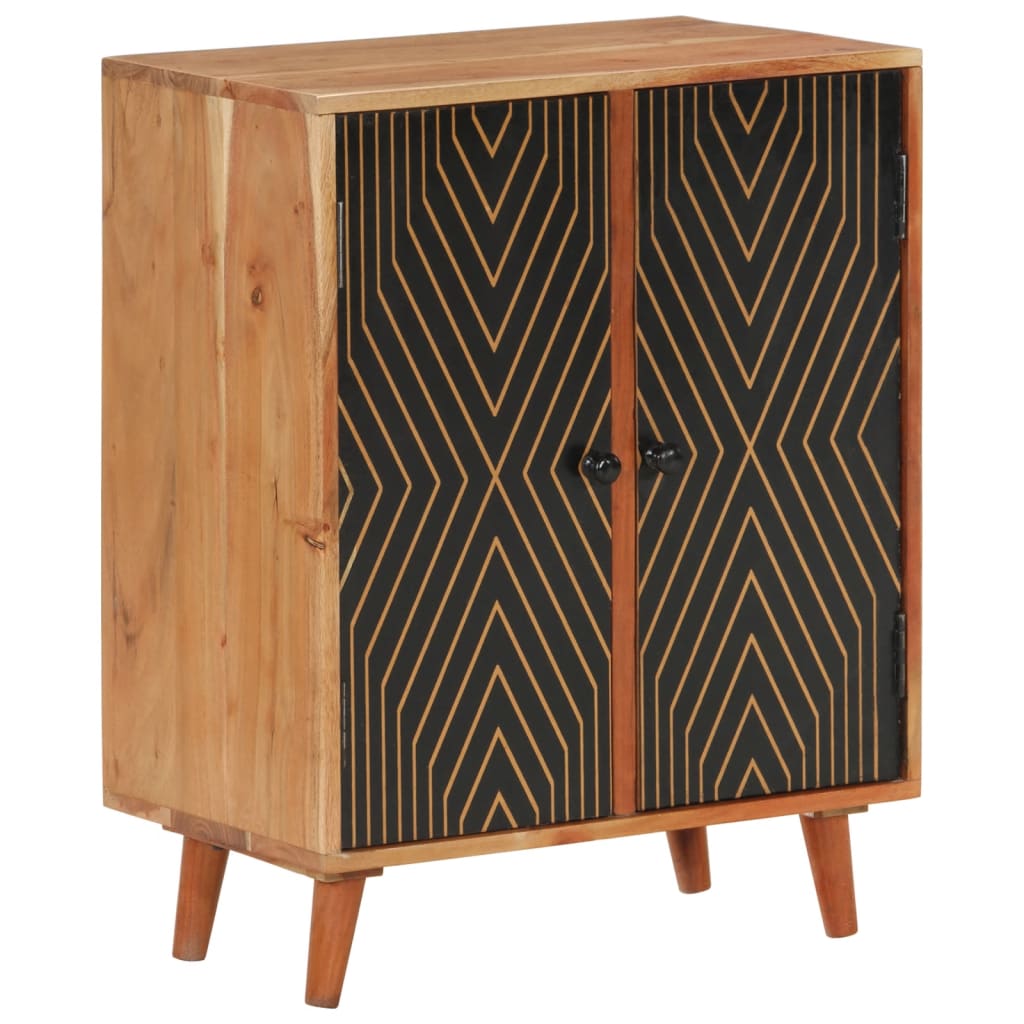 Sideboard 60X35X74 Cm Massivholz Akazie