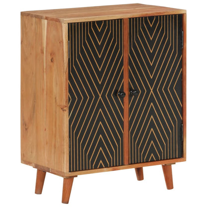 Sideboard 60X35X74 Cm Massivholz Akazie