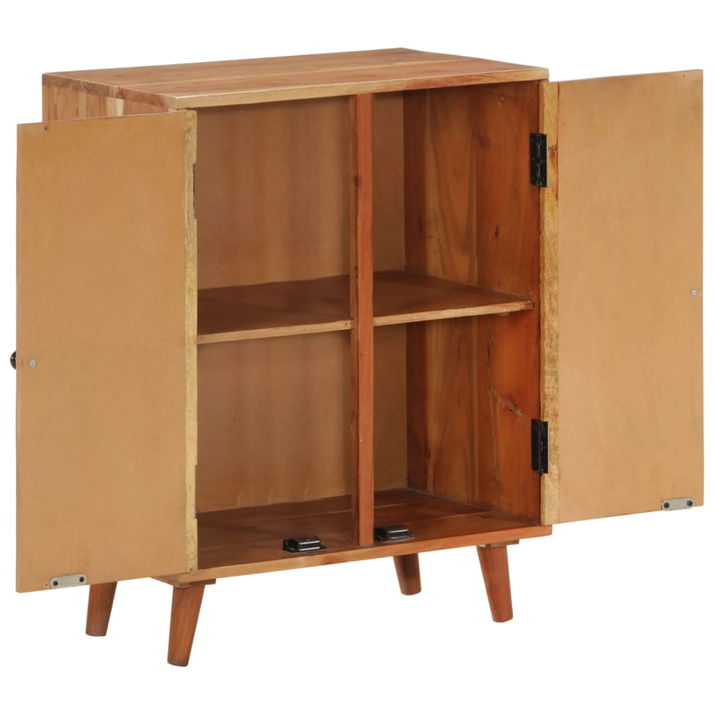 Sideboard 60X35X74 Cm Massivholz Akazie