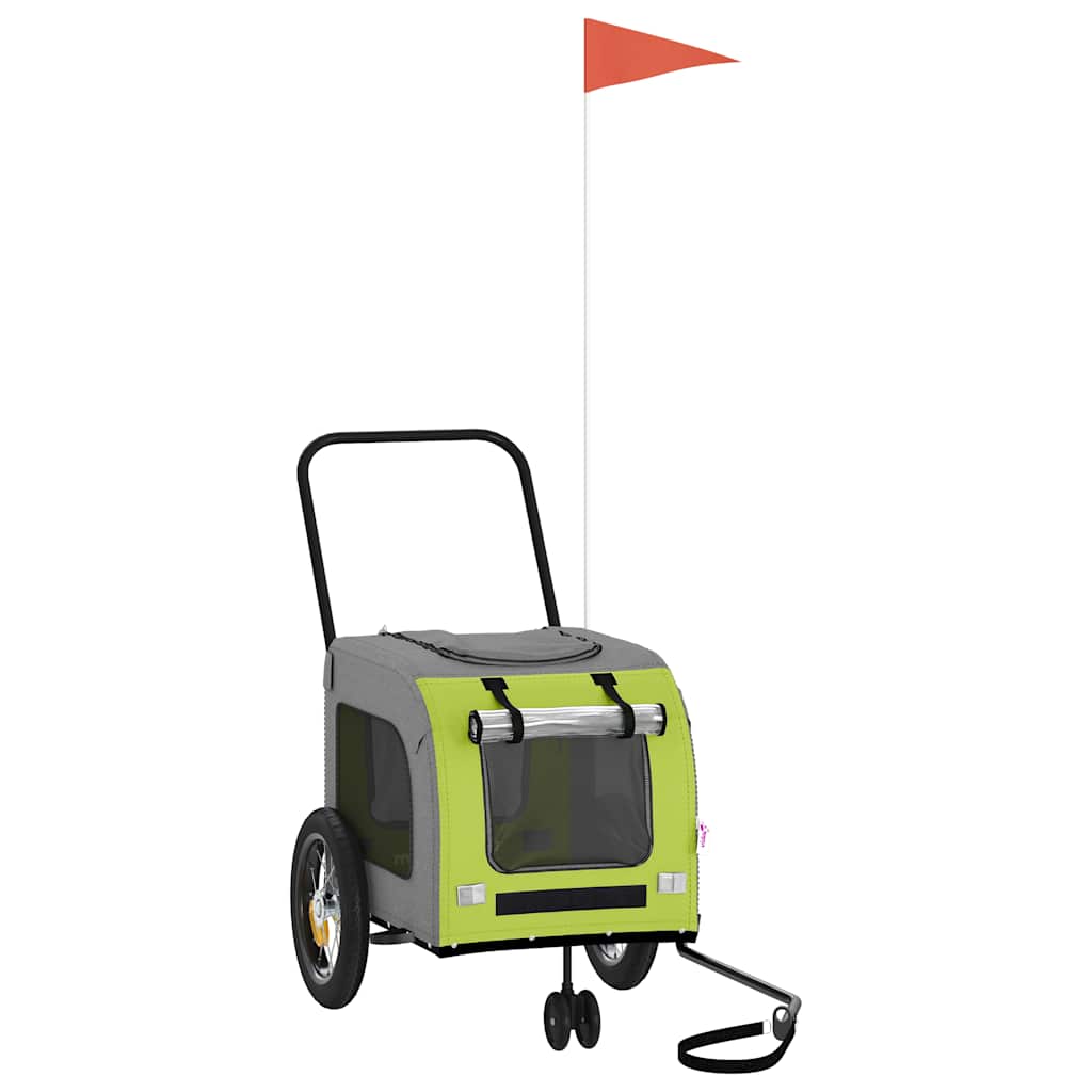 Grüner Hunde-Kinderwagen Polyester, Stahl 124 X 53 X 53 Cm Faltbar