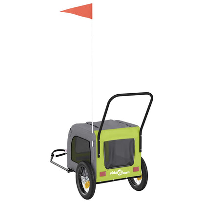 Grüner Hunde-Kinderwagen Polyester, Stahl 124 X 53 X 53 Cm Faltbar