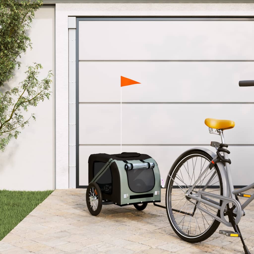 Fahrradanhänger Hunde Und Grau Oxford-Gewebe Und Eisen