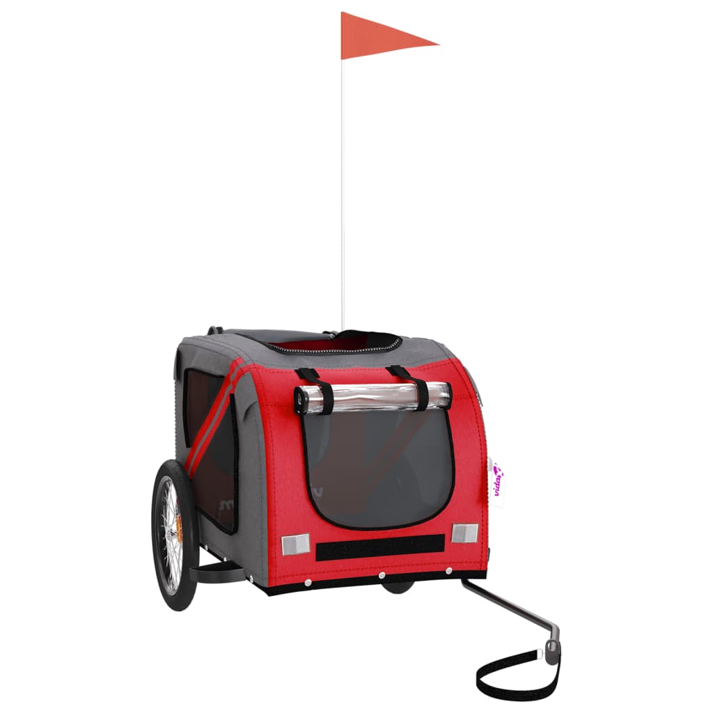 Fahrradanhänger Hunde Und Grau Oxford-Gewebe Und Eisen