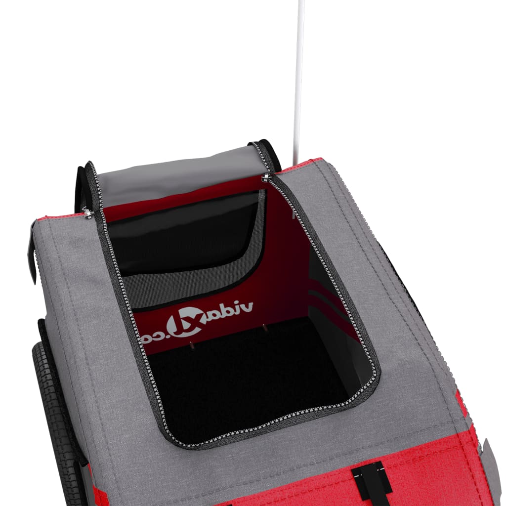 Fahrradanhänger Hunde Und Grau Oxford-Gewebe Und Eisen